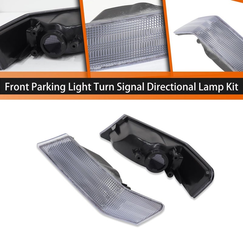 ADIIL Front Parking Light Turn Signal Directional Lamp Kit For 07-17 Jeep Patriot,Clear Lens Driver Left+Passenger Right - Image 3